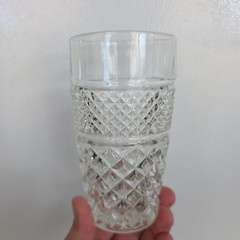 Anchor Hocking 10 oz Wexford Diamond Pattern Clear Glass Tumbler Vtg. 60’s