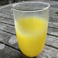 3 Blendo Yellow Frosted Tumblers 5″ West Virginia Glass W/ Gold Rim