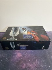 4 Cristal d’Arques France “LONGCHAMP” 11.75oz Iced Tea Goblets In Box