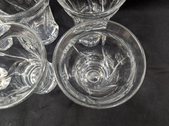 6 Fostoria Jamestown 10 oz Clear Swirl Tumbler Heavy Glass Iced Tea Water MCM