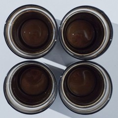 VTG 1960 Henry & Miller Kraftware Two Piece Insulated Glass Tumblers Set Of 4