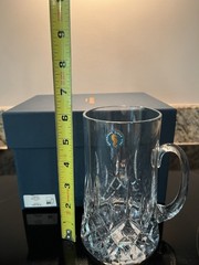 NEW PAIR of Boxed WATERFORD Beer Crystal Mugs 1057814 Made in Slovenia Nice!