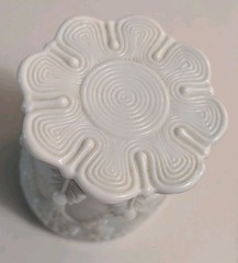 Antique PA EAPGS Challinor Scroll Rococo Floral Relief & Scroll Scalloped Cup 3″