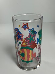Set of 3 RARE Vintage Libbey Parrot Fish Glass Juice Glasses 4.5″
