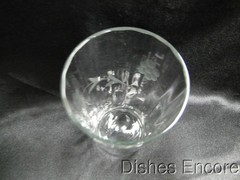Clear w/ Gray Cut Flowers & Leaves, Optic: Flat Tumbler (s), 5 3/8″ — CR#089