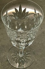2 Waterford Crystal Ashling Water Goblets / Wine Glasses ~ Ireland~ 6 7/8″ Tall