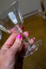 Fostoria Silver Vintage Flutes Coupe Low Sherbert Beaded Glasses