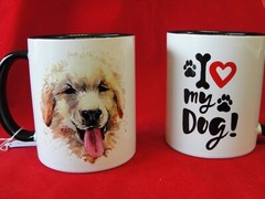 Coffee Mugs with Full Color Dog Print