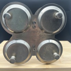 VTG FABERWARE Glass Holder w/4 Etched Glasses
