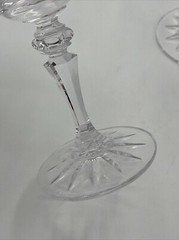 Galway Irish Crystal Oranmore Pattern Water Wine Goblet Glasses Set of 4