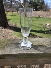 REED & BARTON Viewpoint Crystal Champagne Flutes Glasses SET of 6, NEW!