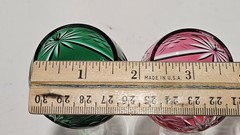 4 Nachtmann? Crystal Multi Color Cordial Liqueur Glasses w/ Zipper Cut Stems