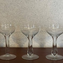Set of 8 Vintage Tall Hollow Stem Champagne Coupe Glasses