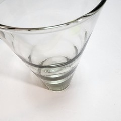 Vintage 2 Libbey Saturn Optic Ripple Smoke Gray Glass Tumblers High Ball 12 oz