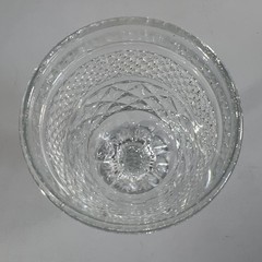 Set of 4 Vtg Wexford Anchor Hocking Glass Water Wine Goblets Diamond Cut Stemmed