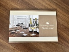 WATERFORD Robert Mondavi Chardonnay Wine Crystal 2006 H8.4″, 22 oz., Pair, NWB