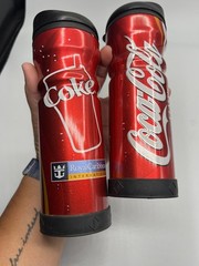 Coca-Cola Classic Coke Royal Caribbean Travel Mugs 7.5″ Cup Set Collectible