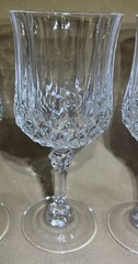 Set of 4 Cristal D’Arques Longchamp 7 1/4″ White Wine Glasses 8 Oz to the Rim