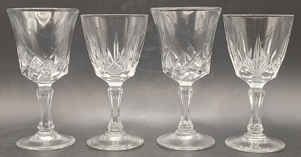Set of 4 Clear Crystal 1.5 oz Cordial Glasses Vintage 4″ Shot Aperitif Liqueur