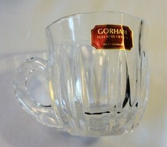 8 Gorham Heritage Full Lead Crystal Fluted Punch Cups in Original Box Item YH 43