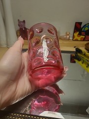 Northwood Cranberry Coin Dot Optic 8 oz. Tumbler