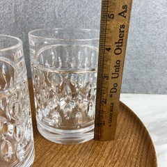 Set of 2 Ralph Lauren Crystal ASTON Double Old Fashioned Glasses Whiskey Rocks