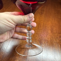 1- Cambridge Glass Red “Tally Ho” 61/2” LIQUOR WINE COCKTAIL Champagne