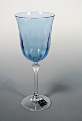 Le Stelle Crystal Design SET (6) Made In Italy Azure Blue Wine Water Goblets