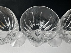 Crystal Wine Glasses (set Of 3) , 8 7/8” Tall. Manufacturer unknown