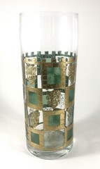 West Virginia Glass Henry VIII Rampant Lion Cocktail Shaker 1960 9″ Green No Lid