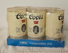 Vintage Set Of Original Coors 16 Oz Glass Tumblers