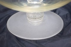 Vintage Brandy Snifter/Vase Etched Floral Glass Extra Large 11.5” tall