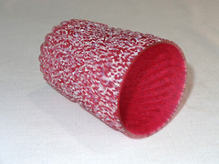 Rare Northwood Glass Cranberry Tumbler Chrysanthemum Base Swirl Tumbler w/ Frit
