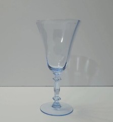 (4) Cambridge Glass 3130 MOONLIGHT BLUE Champagne goblet Wine Glasses 7-5/8″