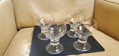 Rosenthal Studio Line Modern Crystal Glasses Wine, Dessert, Coctail. Set of 4