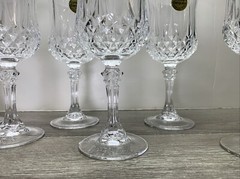 Cristal d’ Arques Lead Crystal Longchamp 17,5 cl Goblet Wine Glasses Set of 6