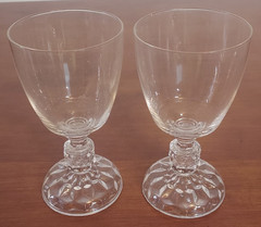 2 Fostoria AMERICAN LADY Elegant Glass PAIR Crystal Clear 6″ Ftd WATER GOBLETS