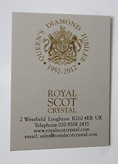 Royal Scot Queens Diamond Jubilee 1952-2012 Crystal Wine Glass Set