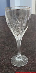 Lenox Debut Platinum Wine Glasses Set Elegant Clear Swirl
