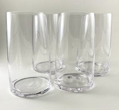 Mikasa Crystal Hand Blown Glasses (4) 5.75” Tall