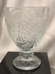 VTG Pasabache Art Of Glass 5.5” Water Wine Goblet Raised Fruit Motif – Set of 4