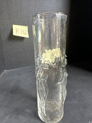 VTG.8.75″ Libbey La Femme Tall Clear Glass Tumbler Vase Nude Female Figures#R132