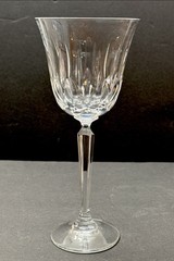 Set of 4 Mikasa Interlude Wine Glasses Cut Crystal 8.25″H 3.5″W Rim Capacity 6oz
