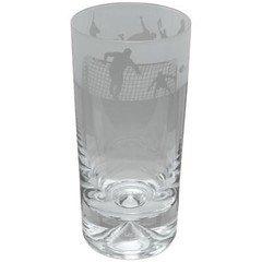 Highball Glass Decorated Soccer Sandblast Sport Drinking Tumbler Gift Box Animo