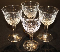 Stuart Crystal England Clifton Park Set Of Four Liquor Cocktail Glasses
