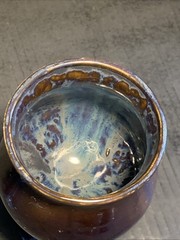 4 – Ceramic Chalice Studio Art Pottery Wine Goblets Drip Glaze. See Description