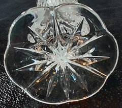 Czech Lead Crystal High Clarity Sparkle Starburst Pedestal Etched Vace 9″T Heavy