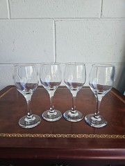 Hand Blown Crystal Stemmed Vintage Glasses Wine Sherry