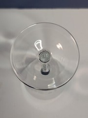 5 – Vintage Clear Floral & Butterfly Etched Wine Glasses