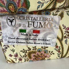 Italian Cristalleria Fratelli Fumo Crystal Champagne Flutes Set of 4 Mixed Color
